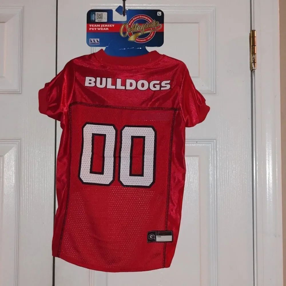 Pets First Georgia Bulldogs NCAA Dog Jersey Sz L NWT